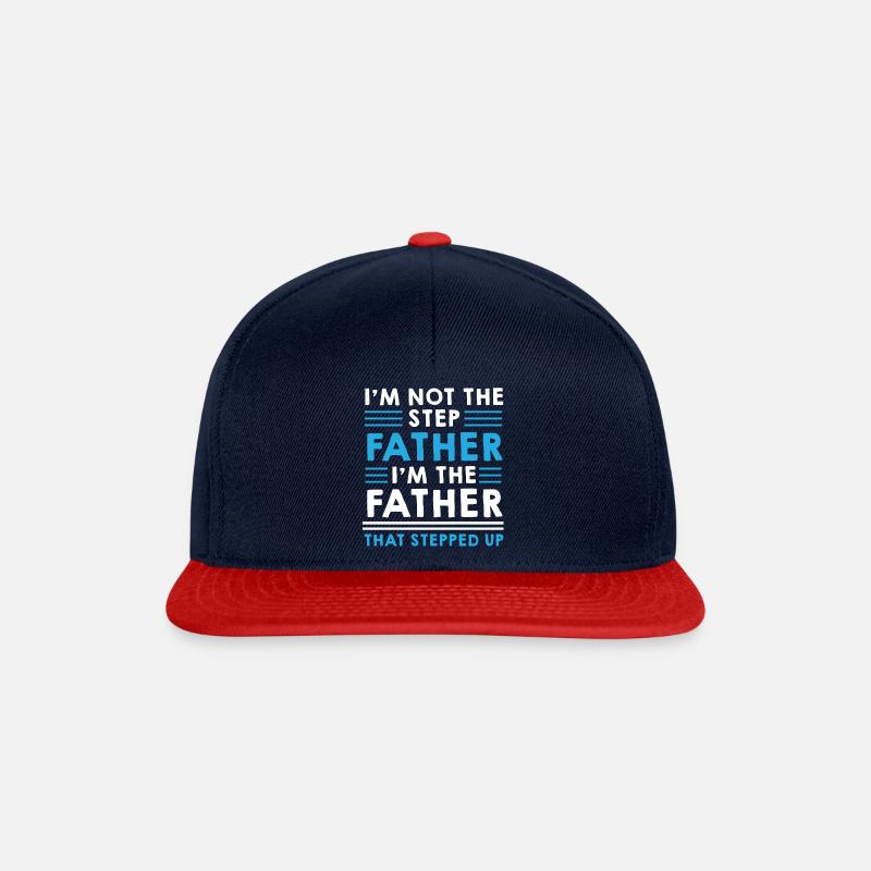 Step Father Steped Up - Father's Day - Snapback Cap - navy/red