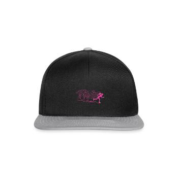 paris rollers femme rose - Casquette snapback - noir/gris - Devant