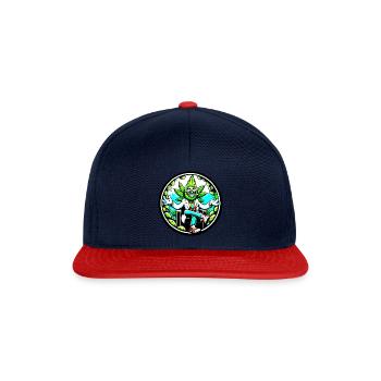 Héros du cannabis en costume - Casquette snapback - bleu marine/rouge - Devant