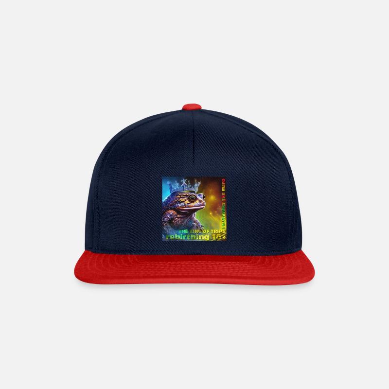 bufo •02 - Snapback Cap - navy/red