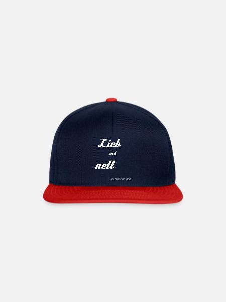 lieb und nett ist nicht mein ding Geschenkidee - Snapback Cap - Navy/Rot