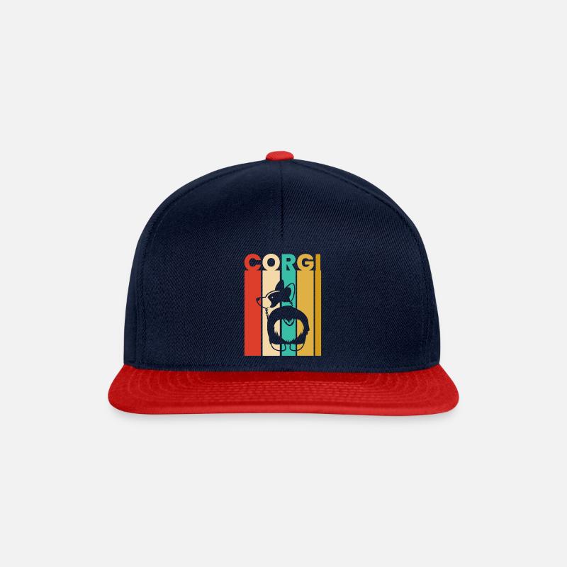 Corgi Lover - Casquette snapback - bleu marine/rouge