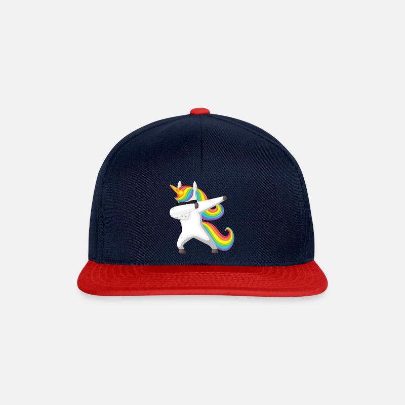 Dubbing Einhorn - Snapback Cap - Navy/Rot