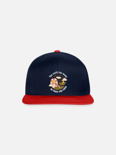 The Earth Has Music For Those Who Listen Nature - Snapback Cap - Navy/Rot