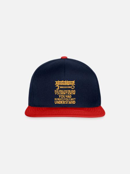 Ingenieur Student - Snapback Cap - Navy/Rot