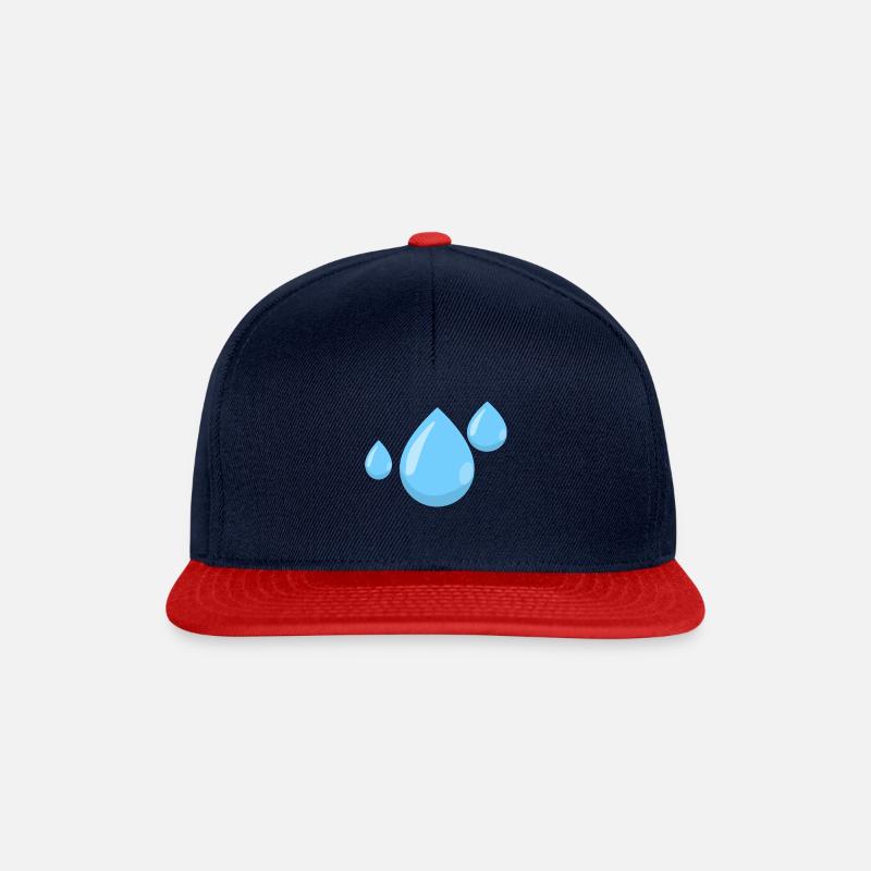 gouttes - Casquette snapback - bleu marine/rouge