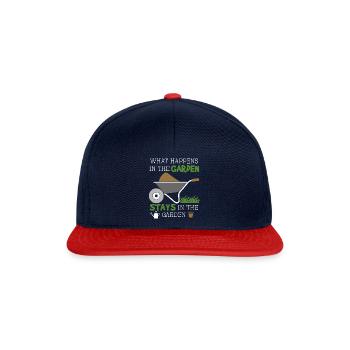 CE QUI SE PASSE AU JARDIN SEJOUR AU JARDIN - Casquette snapback - bleu marine/rouge - Devant
