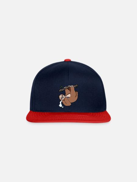 E-Zigarette Faultier Raucher - Snapback Cap - Navy/Rot
