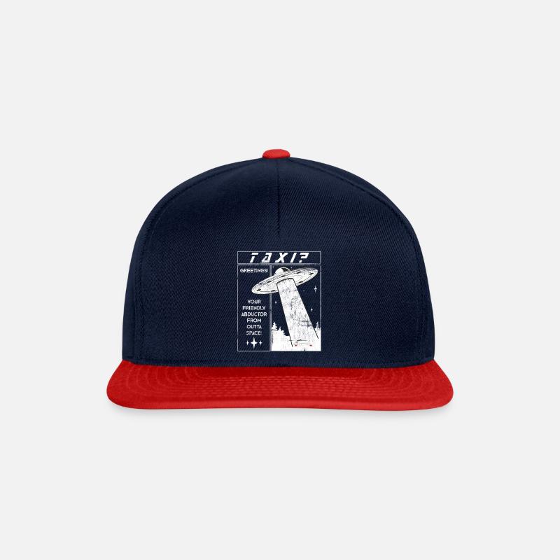 Alien taxi? Funny hijacker from space - Snapback Cap - navy/red