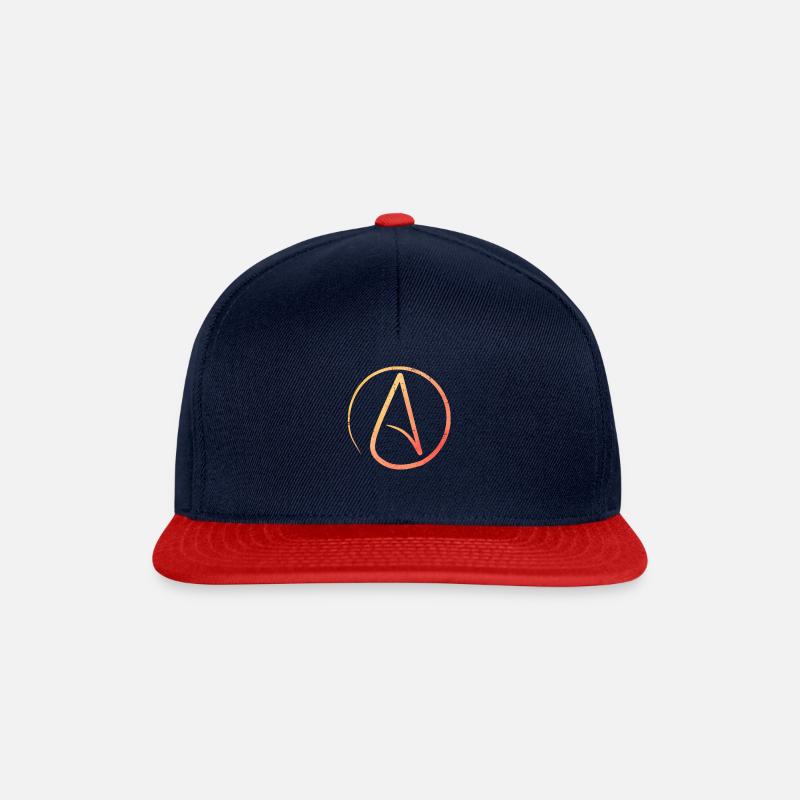 Atheismus Symbol - Atheist - Snapback Cap - Navy/Rot