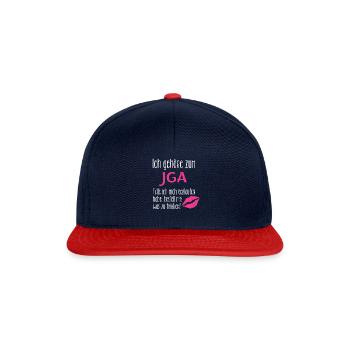 ich gehöre zum jga - Snapback Cap - Navy/Rot - Vorne
