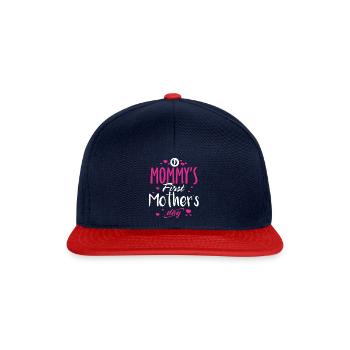 MOMMY'S FIRST Mother's Day Meaningful gift for Mom - Snapback Cap - navy/red - Front