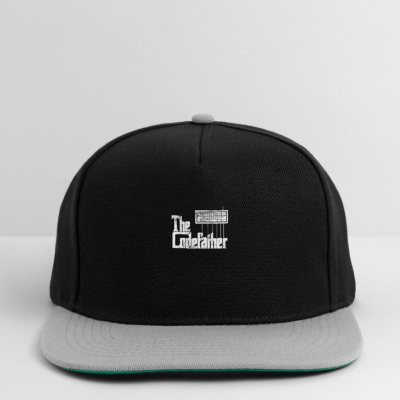 Funny programmer design The Codefather graphic Snapback Cap
