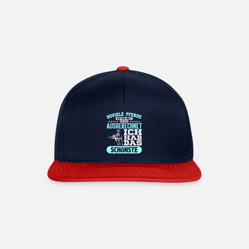 Das schönste Pferd hab ich - Snapback Cap - Navy/Rot