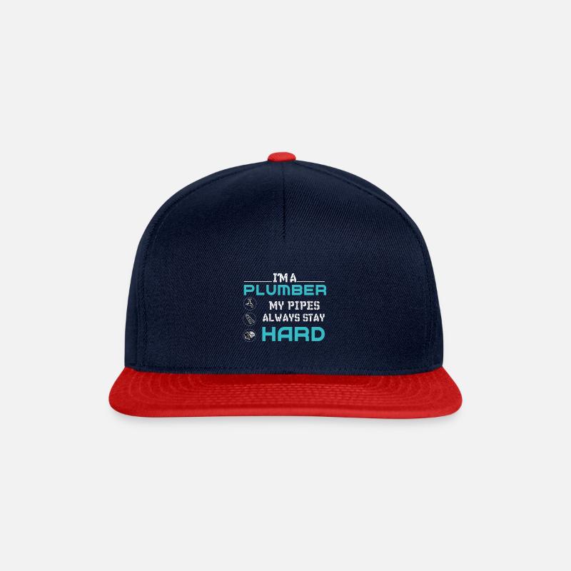 I am a plumber - Snapback Cap - Navy/Rot