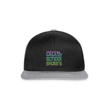 Rollschuhe Old School Skaters - Snapback Cap - Schwarz/Grau - Vorne