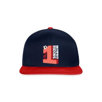 Maillot coach de football · Coach de football · Cadeau - Casquette snapback - bleu marine/rouge - Devant