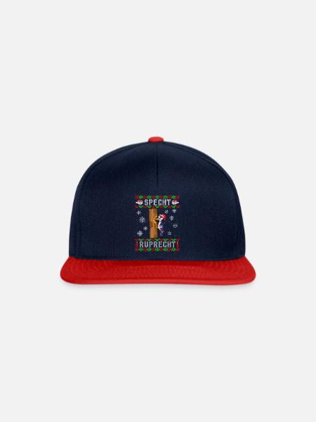 Lustiges Ugly Christmas Specht Ruprecht Vogel - Snapback Cap - Navy/Rot