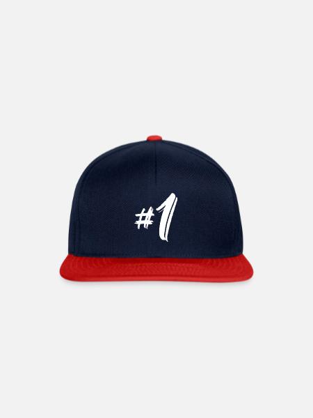 Nummer 1 - Snapback Cap - Navy/Rot