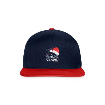Tochter Claus Lustiges Weihnachts-Geschenk Familie - Snapback Cap - Navy/Rot - Vorne