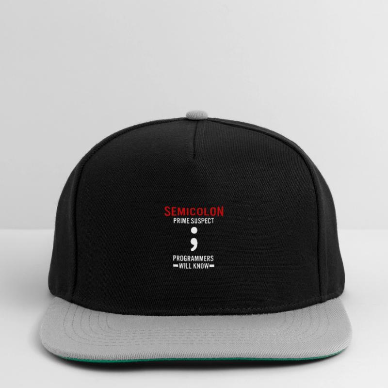 Coder Coding Semicolon Programmierer Computerfreak Snapback Cap
