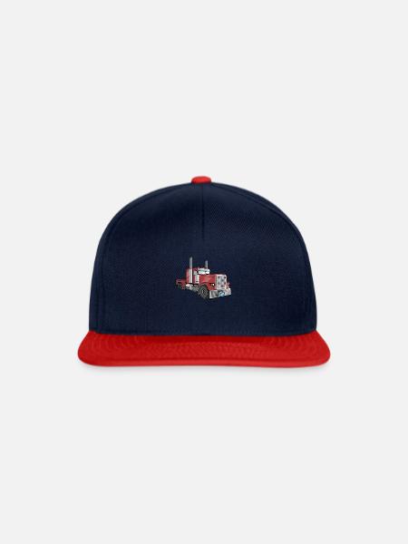 LKW - Snapback Cap - Navy/Rot