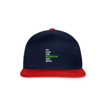 CNC Opérateur Machiniste Funny Green Button - Casquette snapback - bleu marine/rouge - Devant