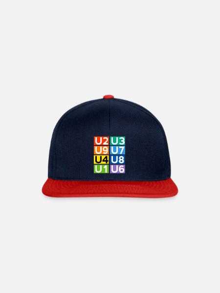 Berliner U-Bahn - Snapback Cap - Navy/Rot