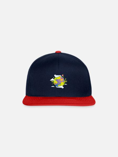 Klimawandel - Snapback Cap - Navy/Rot