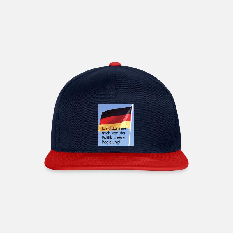 Dagegen - Snapback Cap - Navy/Rot