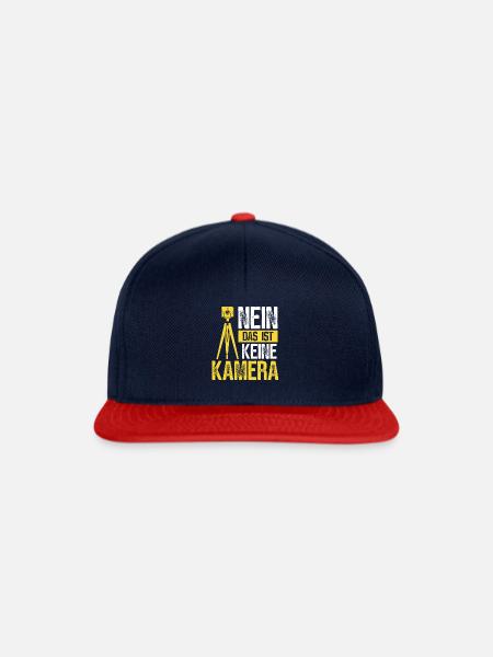 Vermessungstechniker Das ist keine Kamera - Snapback Cap - Navy/Rot