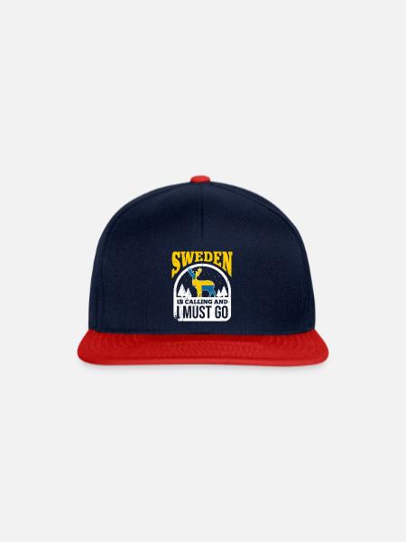 Schweden - Snapback Cap - Navy/Rot
