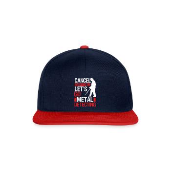 Metal Detecting Cancel Treasure Hunter Detector - Casquette snapback - bleu marine/rouge - Devant