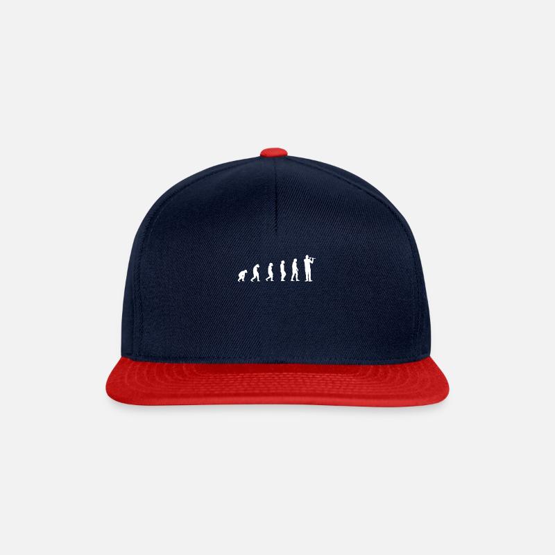 Evolution Querflöte Spieler Geschenk - Snapback Cap - Navy/Rot