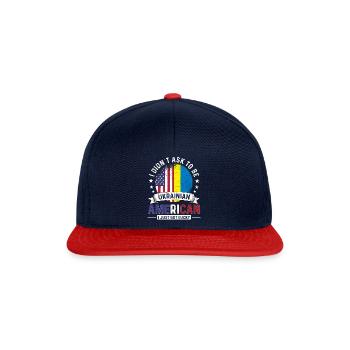 Drapeaux ukrainiens américains Fierté Ukraine Drapeau - Casquette snapback - bleu marine/rouge - Devant