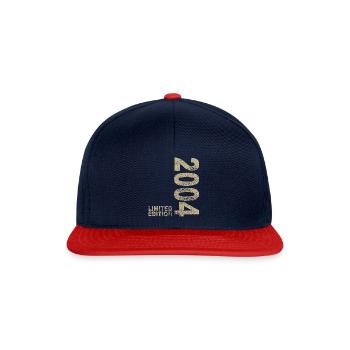 18th birthday gift eighteen 2004 - Snapback Cap - navy/red - Front