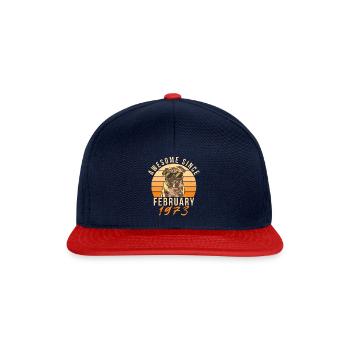 February 1973 Retro - Snapback Cap - navy/red - Front