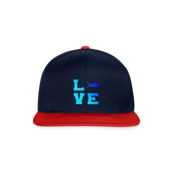 Men's Scuba Diving Diving Free Dive Scuba Diving - Snapback Cap - navy/red - Front