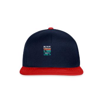 74 Fishing Level 74 Year Old Angler Fisherman - Snapback Cap - navy/red - Front