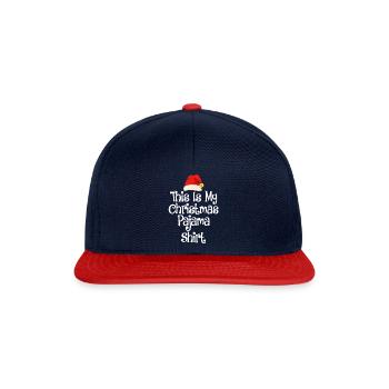 This Is My Christmas Pajama - Snapback Cap - navy/red - Front