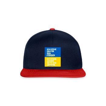 Ukraine Klamotten - Snapback Cap - Navy/Rot - Vorne