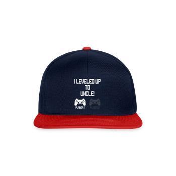 I Leveled Up To Uncle Gaming - Snapback Cap - navy/red - Front