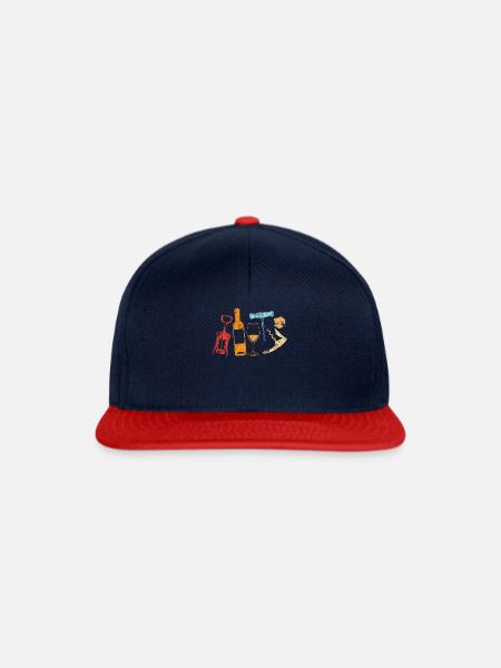 Sommelier Wine Drinking Tasting - Snapback Cap - Navy/Rot