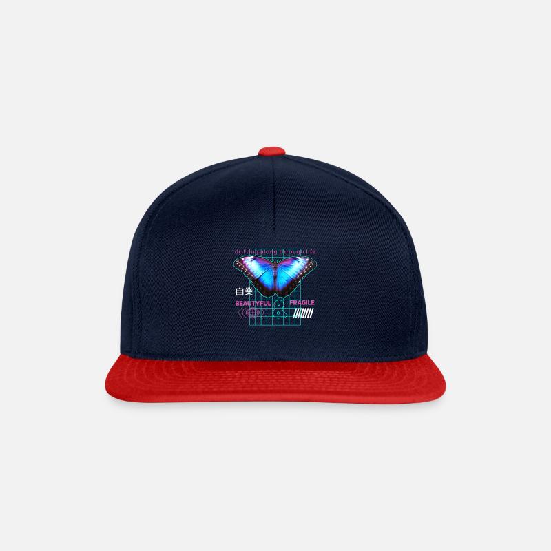schmetterling - Snapback Cap - Navy/Rot