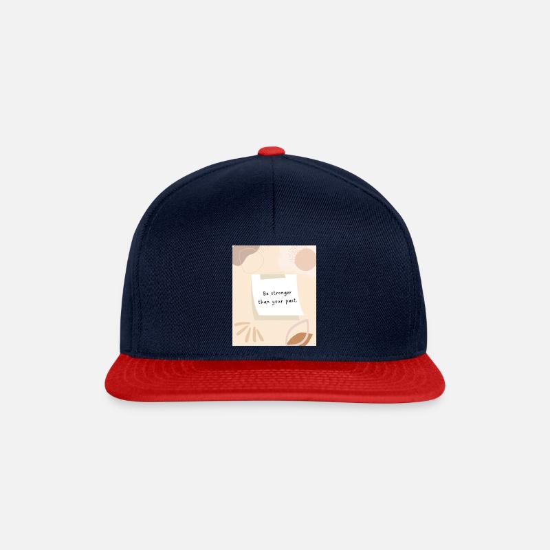 Be stronger than your past - Snapback Cap - navy/red