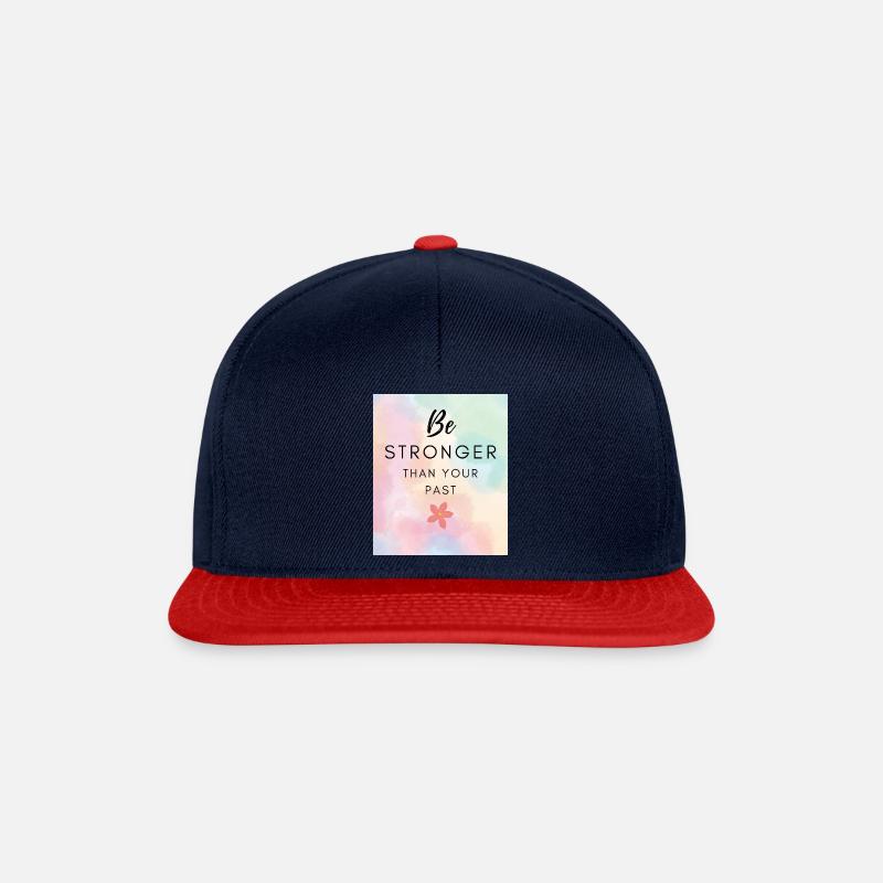 Be stronger than your past - Snapback Cap - navy/red