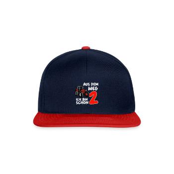 Aus dem Weg ich bin schon 2 - Snapback Cap - Navy/Rot - Vorne