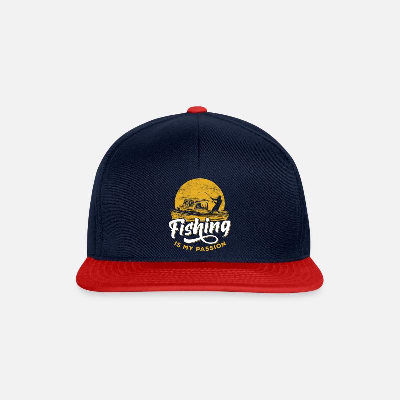 Fishing is my passion - Snapback Cap - Navy/Rot