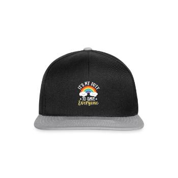 Vie Services sociaux Fonctionnaire - Casquette snapback - noir/gris - Devant