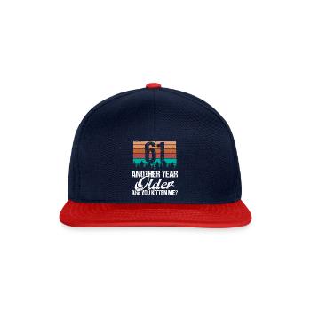 61 Year Old Funny Cat Lover Humor Kitten Me Idea - Snapback Cap - Navy/Rot - Vorne